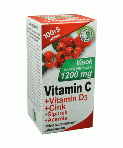 Alternative view of VITAMIN C + D3 + ZN + ŠIPURAK + ACEROLA TBL A105