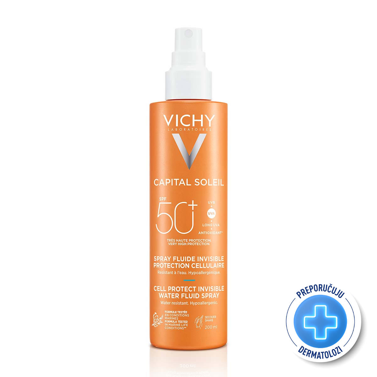 Vichy Capital Soleil vodeni fluid u spreju SPF 50, 200 ml