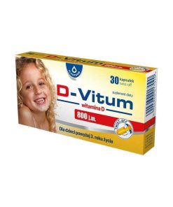 Vitamin D3 800 IU za djecu D-Vitum Oleofarm (30 twist-off kapsula)