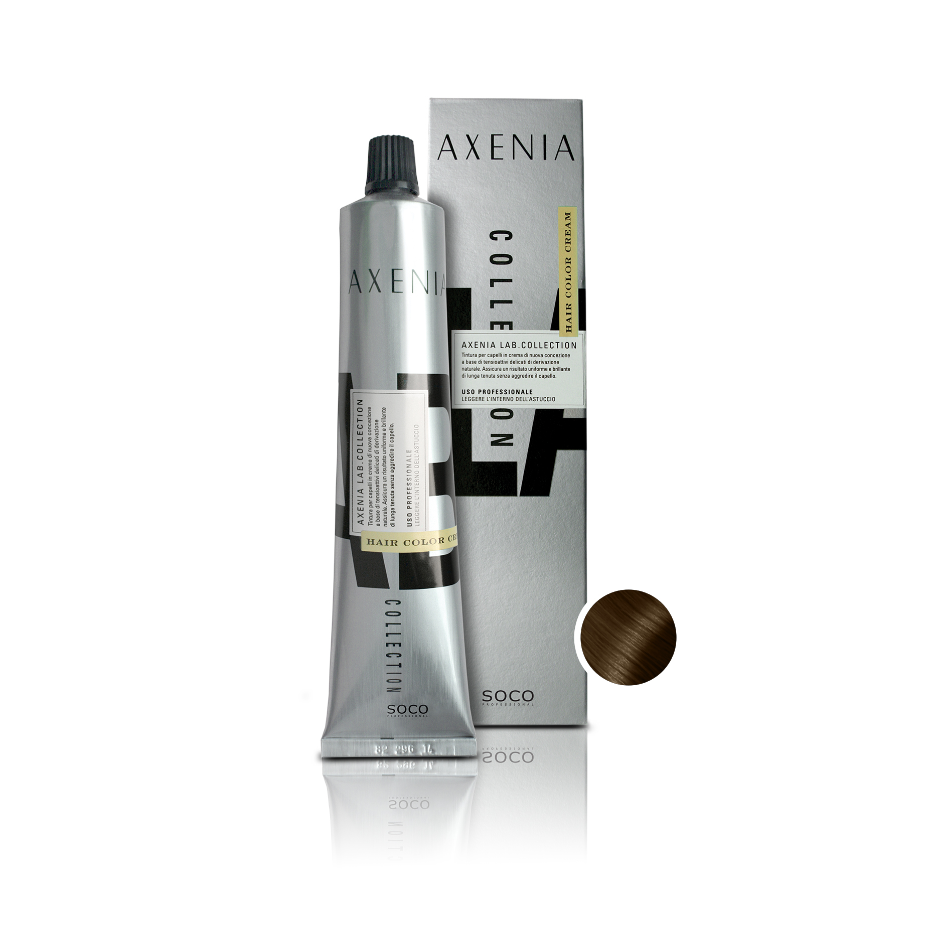 Axenia Lab boja za kosu 6,01 Prirodno Pepeljasto Tamno Smeđa 100ml - Slika 2