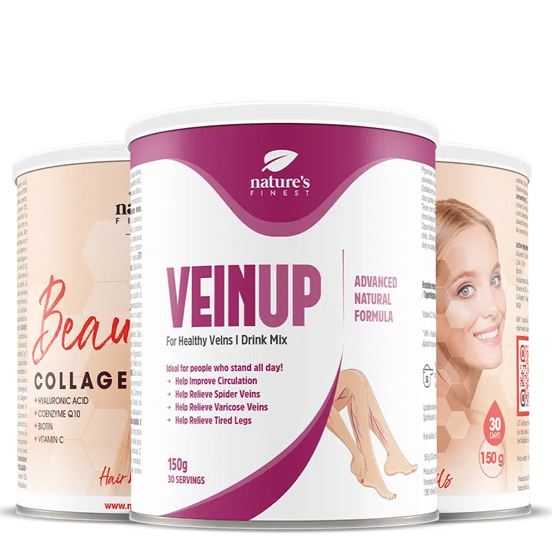 2x Beauty Kolagen s Hijaluronom + Vein Up paket