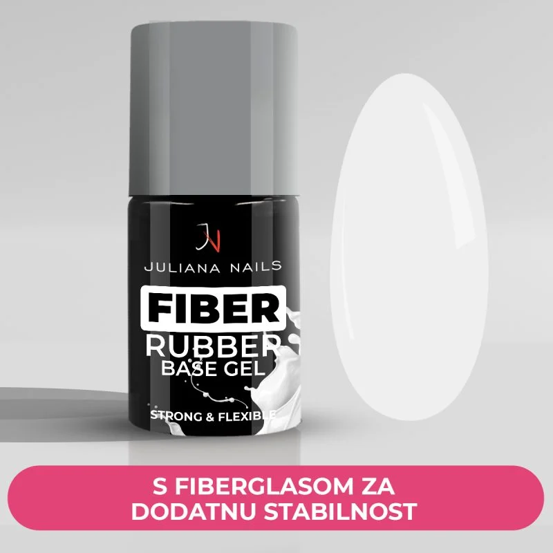 Fiber Rubber Base Gel – Milky White 6ml GL105104 - Slika 2