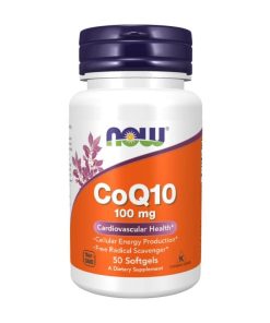 Alternative view of Koenzim Q10 NOW, 100 mg (50 mekih kapsula)