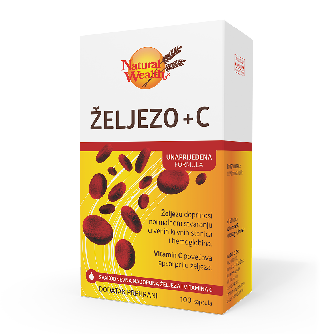 Željezo + C kapsule Natural Wealth - Slika 2