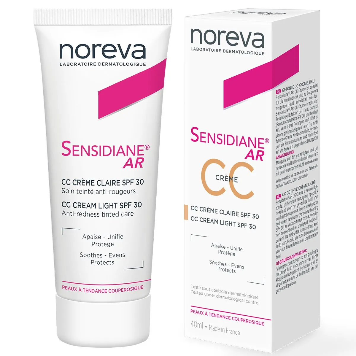 Noreva SENSIDIANE AR CC krema SPF30 40 ml - Slika 2