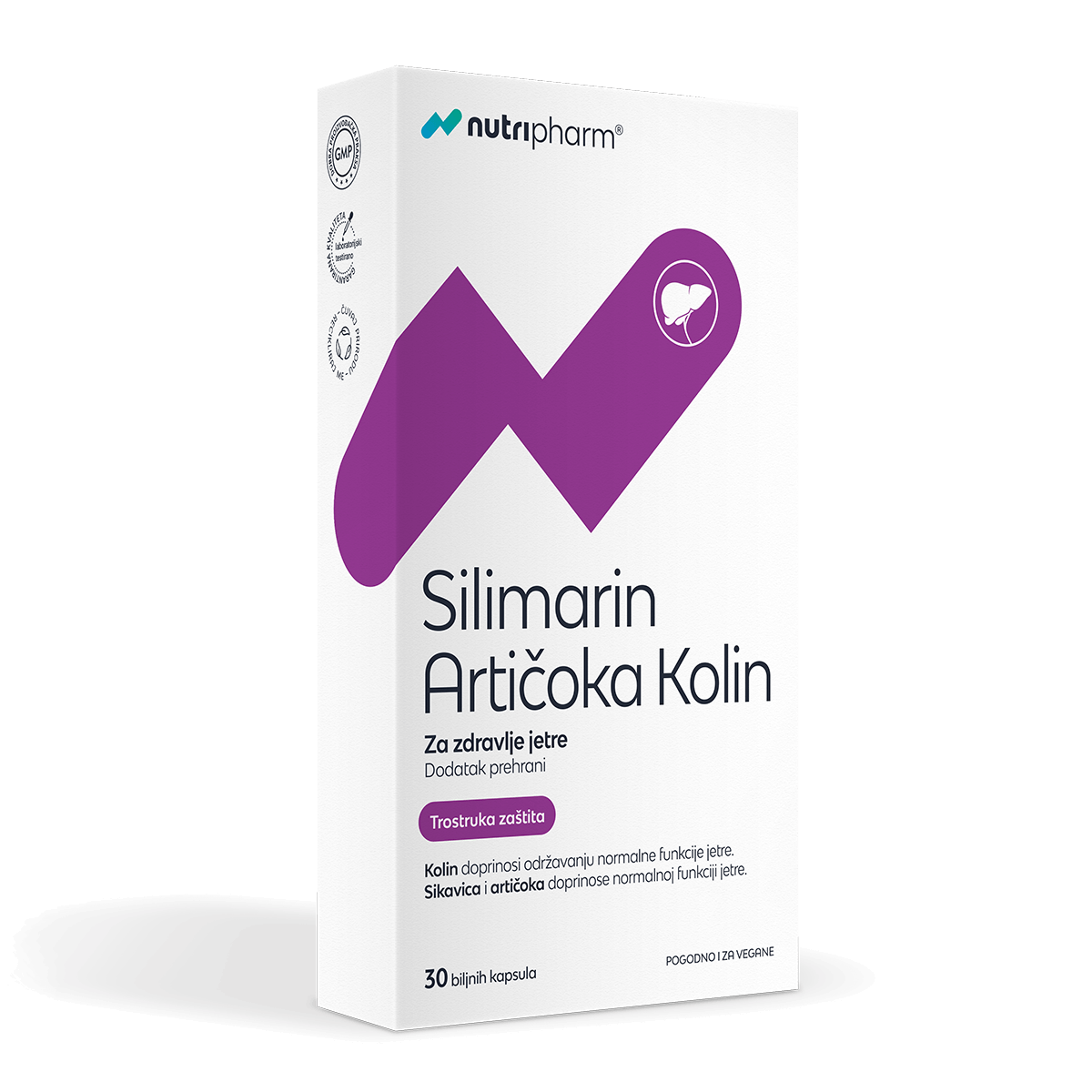 Silimarin Artičoka Kolin kapsule Nutripharm - Slika 2