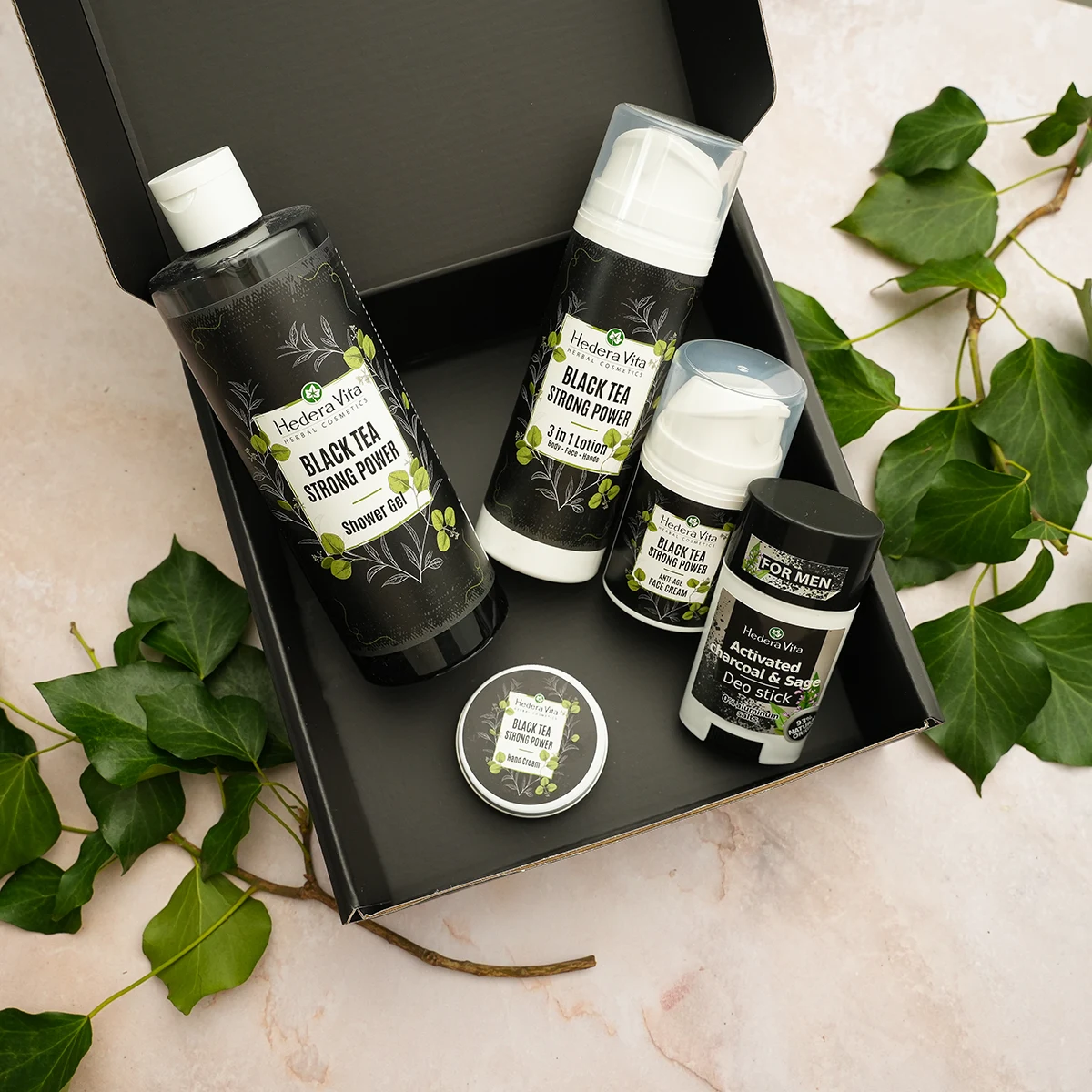 H.POKLON SET MUŠKI BLACK TEA STRONG POWER 5/1