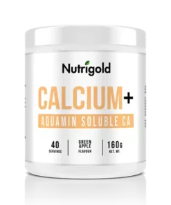 Alternative view of Calcium ( kalcij ) + Aquamin Soluble 160g – Kalcij u prahu Zelena jabuka Nutrigold
