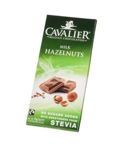Alternative view of Čokolada mliječna sa stevijom i lješnjacima 85g