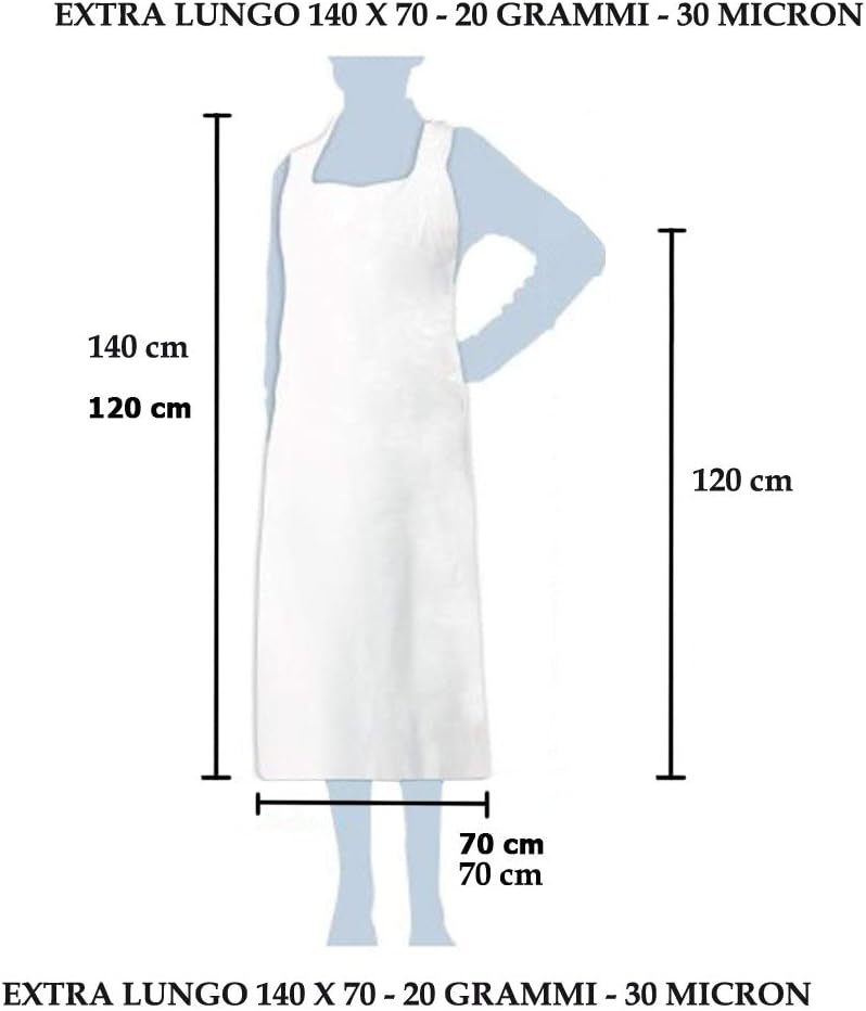 Pregača jednokratna LDPE 140x70cm 50 kom - Slika 3