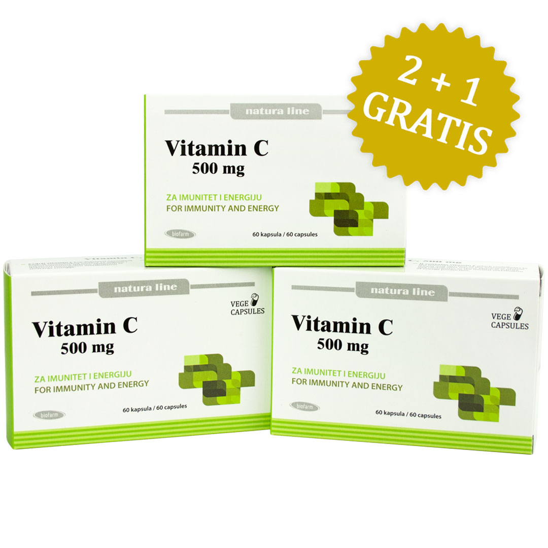 Vitamin C kapsule, 2+1 GRATIS